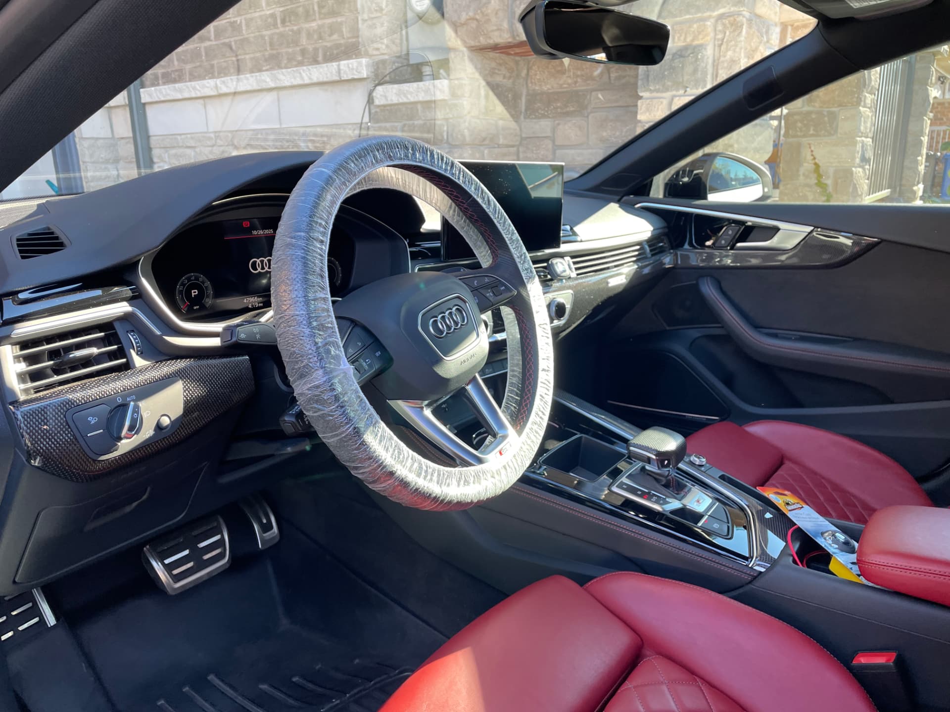Audi A5 interior after an Optimus Shine detail