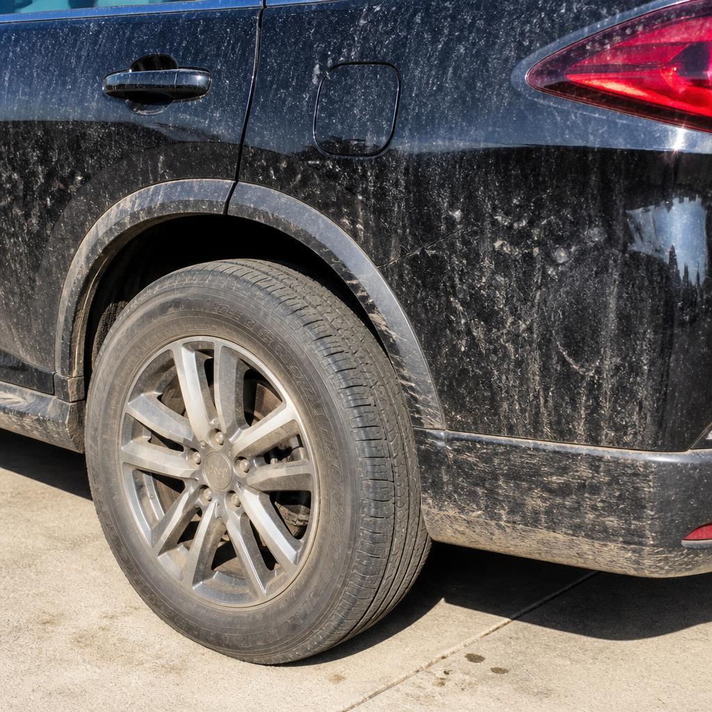 Car Detailing · Exterior wash & wheels - Before