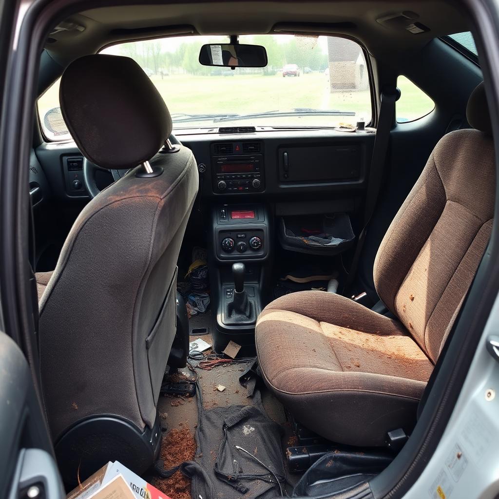 Car Detailing · Interior full detail - Before